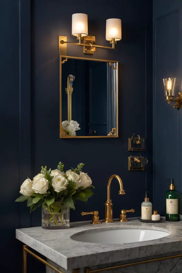 Naval (SW 6244): Nautical Inspiration for Moody Elegance in Your Bathroom Space!