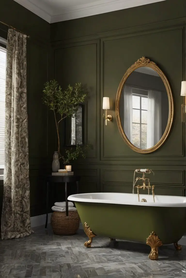 Ripe Olive (SW 6209): Earthy Elegance Bringing Warmth to Your Sophisticated Bathroom!