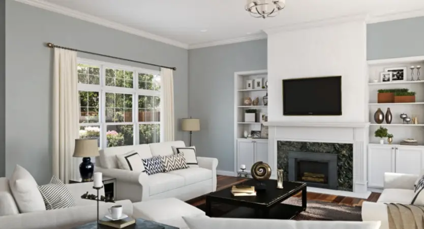 Sherwin Williams Samovar Silver SW 6233
a sophisticated, muted silver with cool undertones. It offers a sleek, contemporary look, ideal for creating a refined and elegant atmosphere in any room.