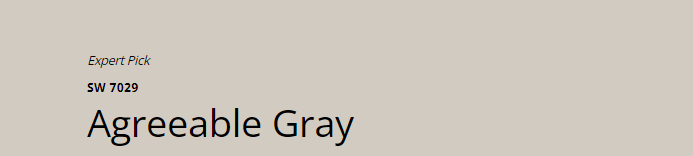 Sherwin Williams Agreeable Gray
A soft, warm gray with beige undertones, providing a versatile and tranquil backdrop for a moody bathroom ambiance.