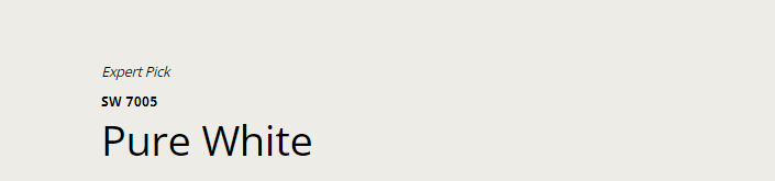 Sherwin Williams Pure White
A versatile, neutral white that pairs well with any color palette, offering a bright and airy backdrop for minimalist spaces.