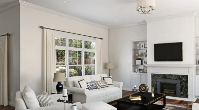 Sherwin Williams Snowbound
A subtle, neutral white with slight gray undertones, perfect for a serene and refined look.