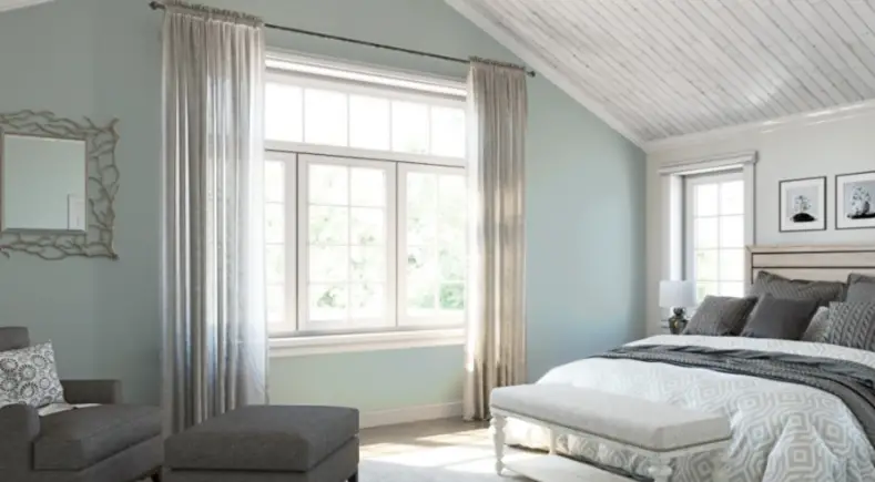 Sherwin Williams Tradewind SW 6218
Light, breezy green-blue, ideal for a modern and airy feel.