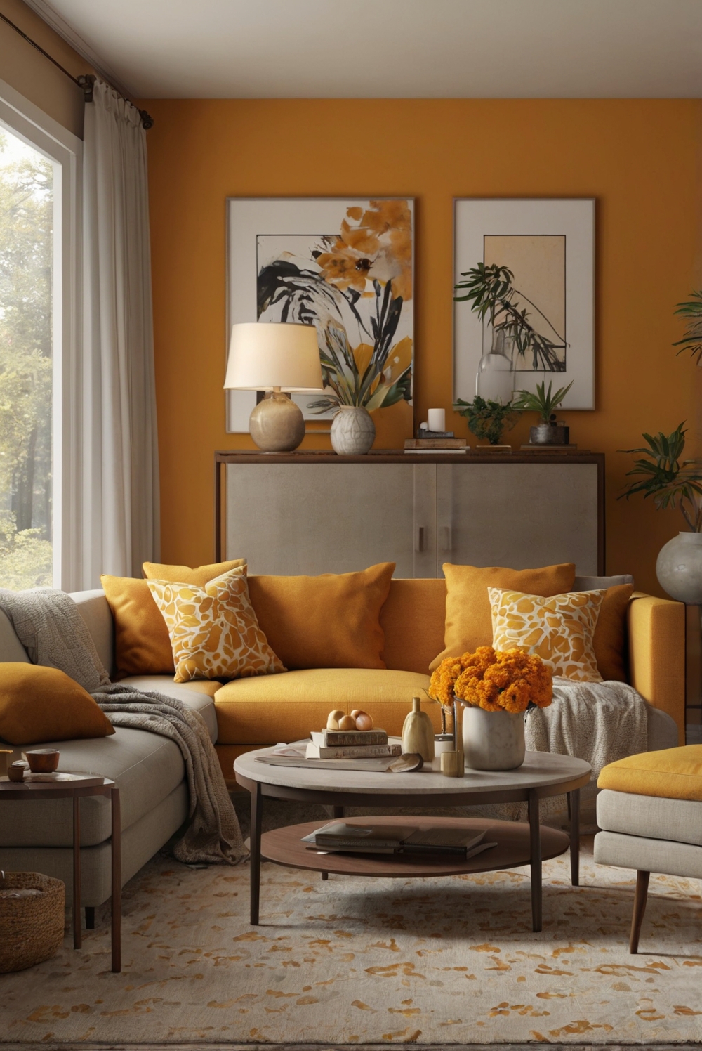 Soft Marigold, Marigold Serenity, interior design, designer wall paint, kitchen designs, living room interior, home paint colors