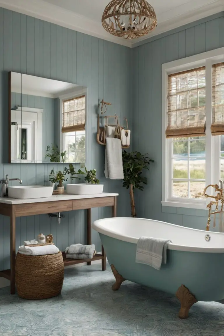 Tradewind (SW 6218): Calm and Soothing Blues for a Coastal Tranquility in Your Bathroom!