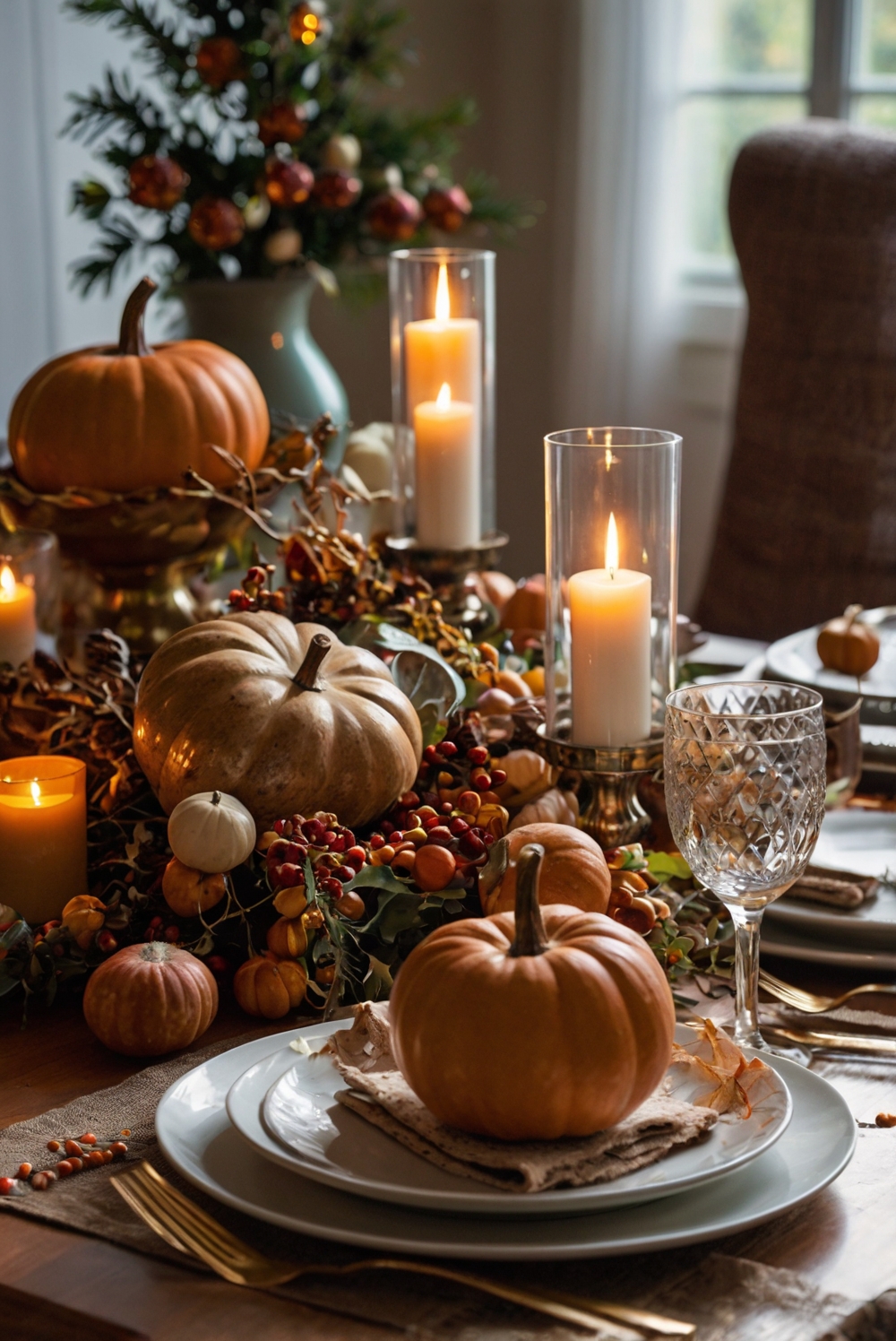 table settings, fall decor, Thanksgiving decoration, autumn tablescape, dinner party decor, holiday centerpiece, elegant table decor home decorating, home interior, home interior design, home decor interior design, space planning, interior design space planning, decorating interiors