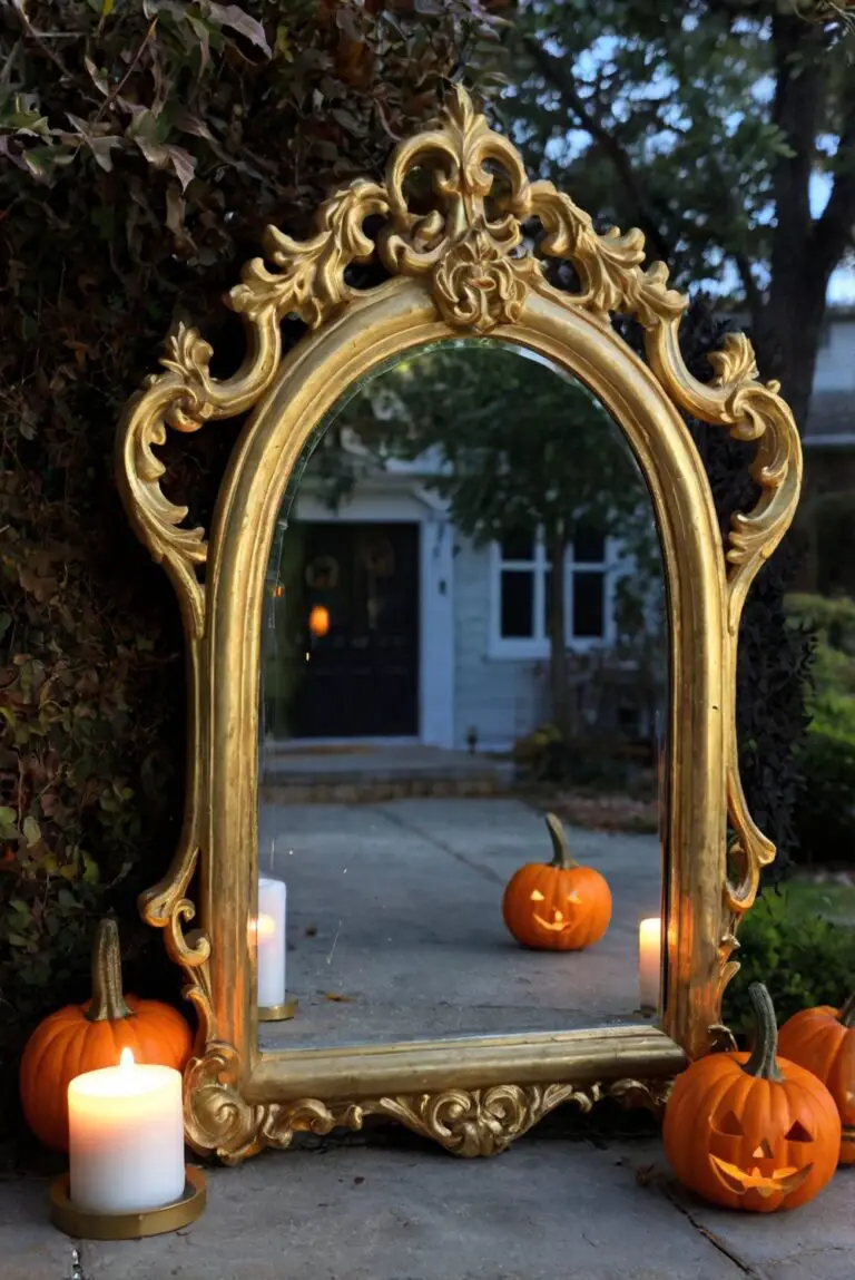 Halloween decor, outdoor decorations, spooky decor, gilded mirror, Halloween outdoor decor, trick or treat, Halloween decorating ideas home decorating, home interior design, space planning, interior bedroom design, kitchen designs, living room interior, designer wall paint