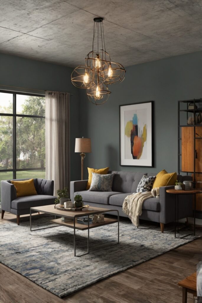 What are some tips for painting textured walls in a modern living room ...