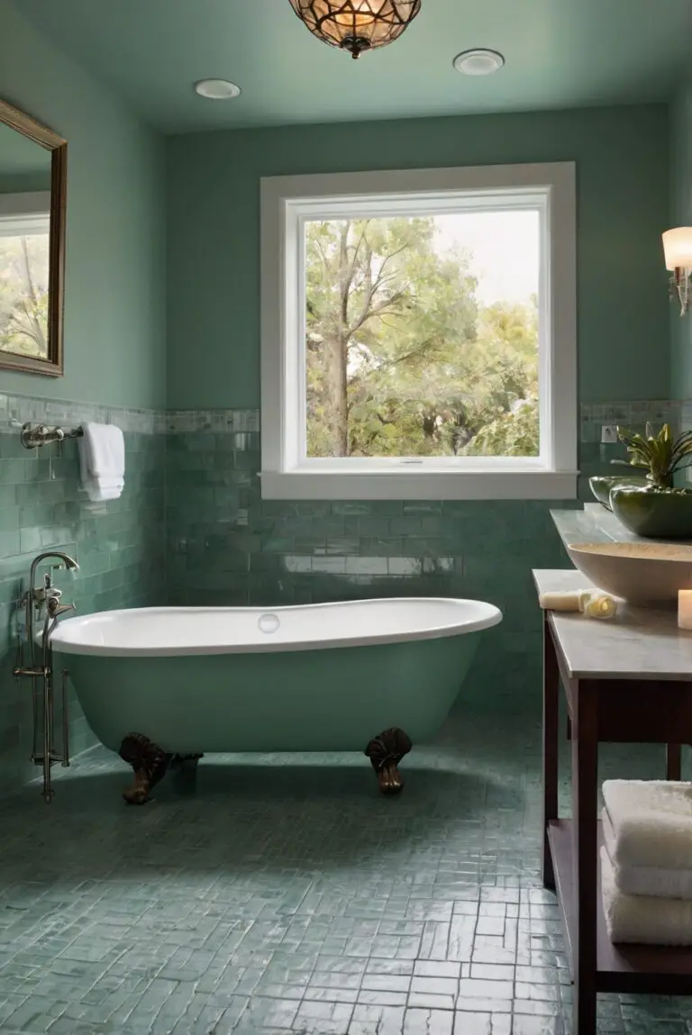 How does minimalist design contribute to a more relaxing bathroom environment?