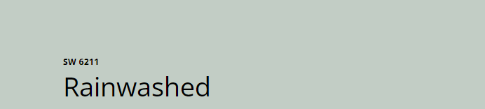 Sherwin Williams Rainwashed SW 6211
Light, airy green with subtle blue undertones, ideal for a fresh and relaxing ambiance.