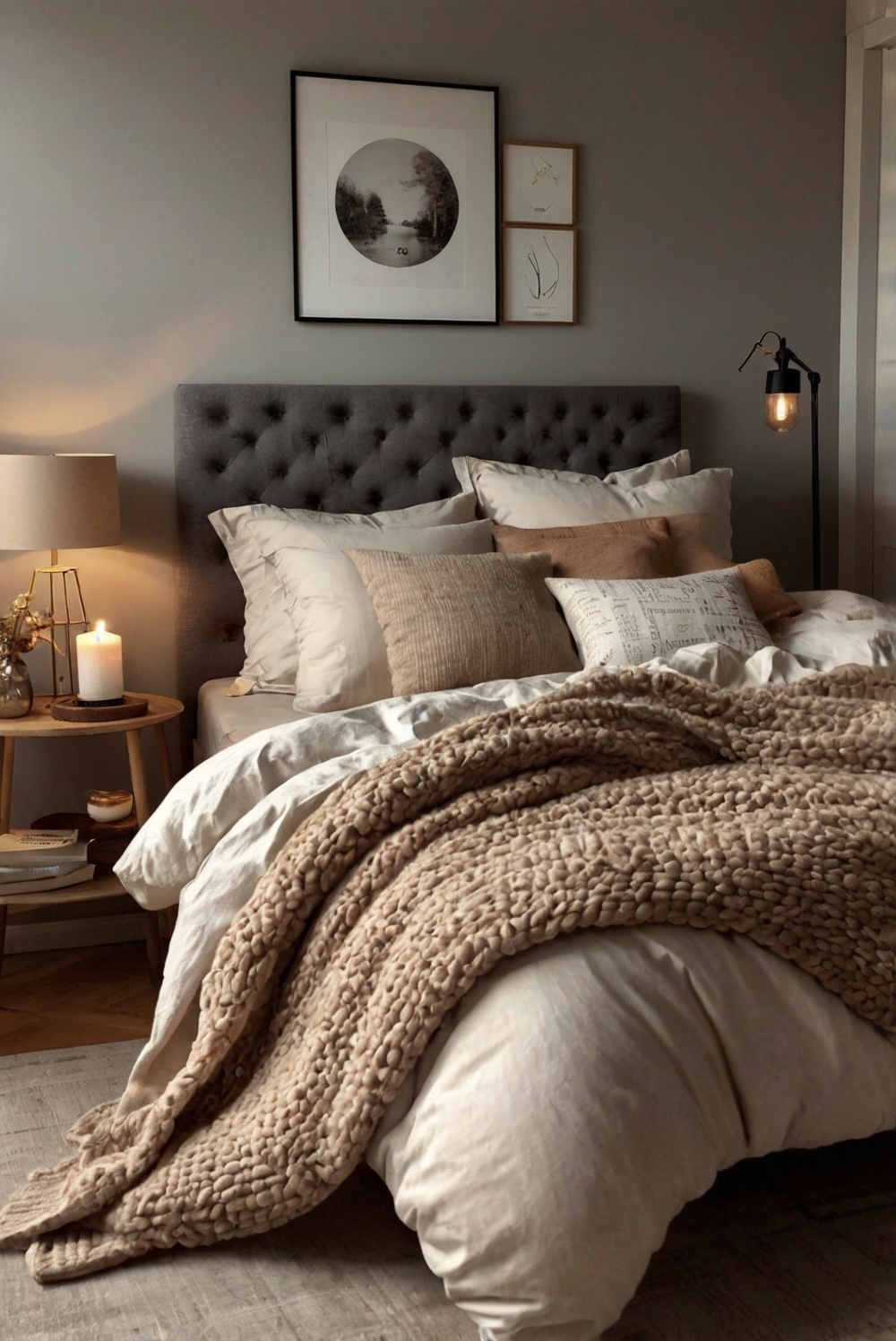 Stylish bedroom decor, Fall bedroom makeover, Cozy bedroom ideas, Bedroom design tips, Autumn bedroom inspiration