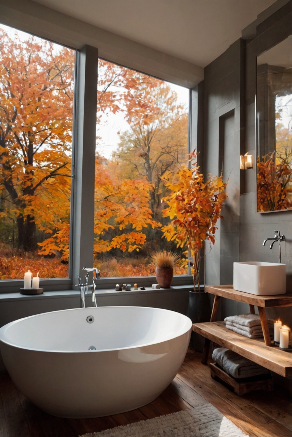 Fall Bathroom Decor, Bathroom Renovation Ideas, Cozy Bathroom Design, Bathroom Makeover, Warm Bathroom Colors