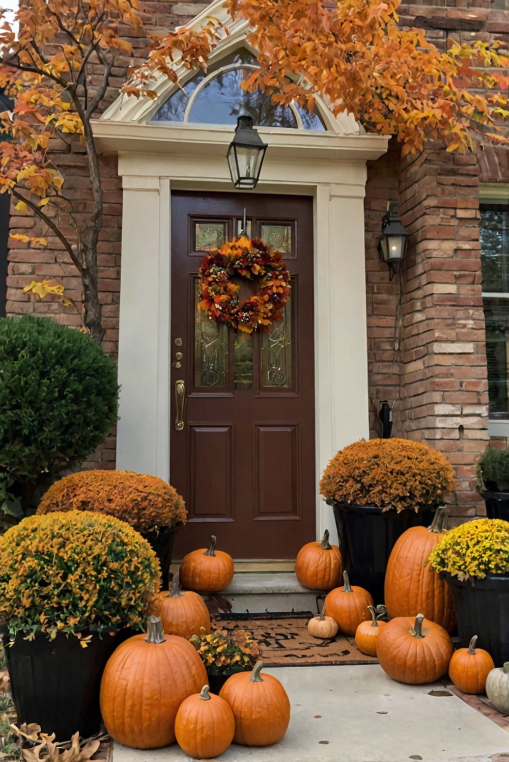 Fall porch decor, Outdoor autumn decorations, Cozy front porch, Autumn outdoor space, Fall porch inspiration