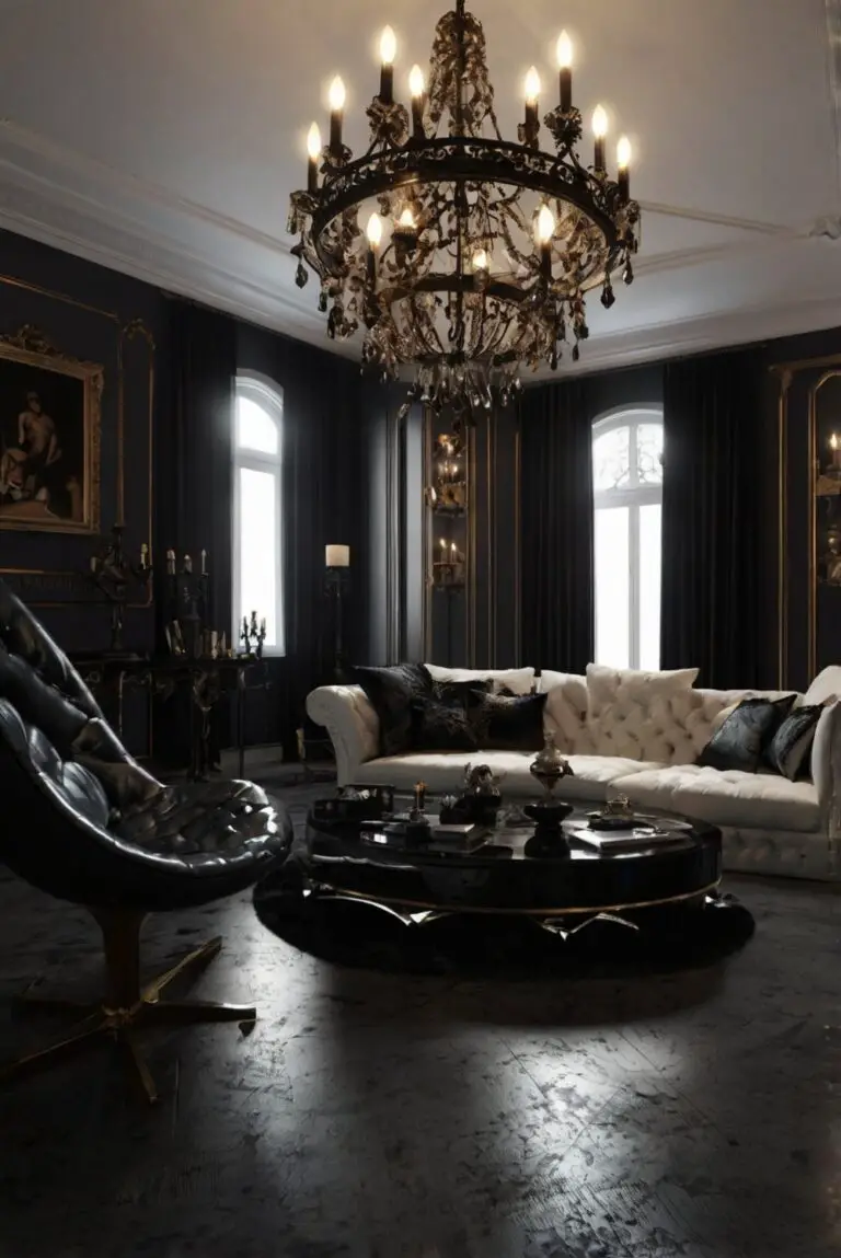 'Gothic home decor', 'Dark living room ideas', 'Gothic interior design', 'Moody home accents', 'Gothic style furniture'