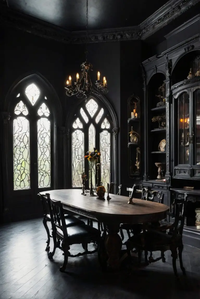 Gothic home decor tips, Gothic interior design, Dark home decor, Victorian Gothic style, Haunted house decor