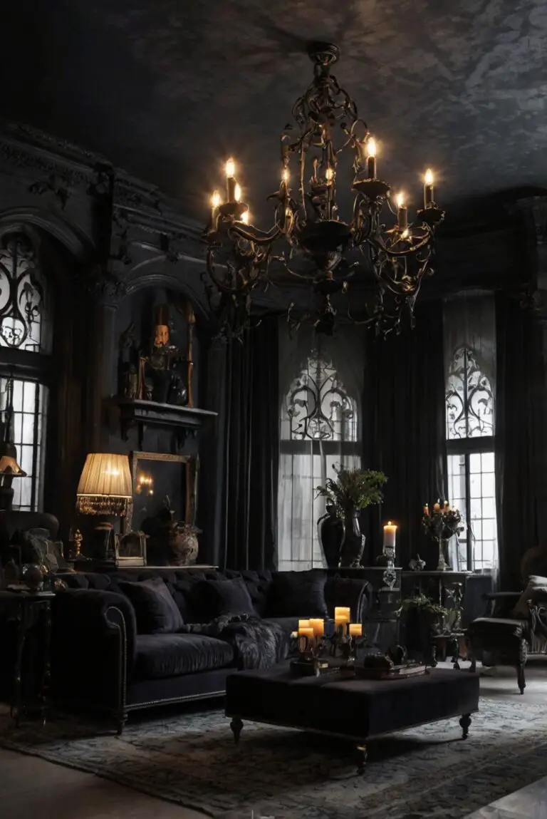 Gothic living room decor, Gothic furniture, Dark living room ideas, Gothic interior design, Dramatic home decor