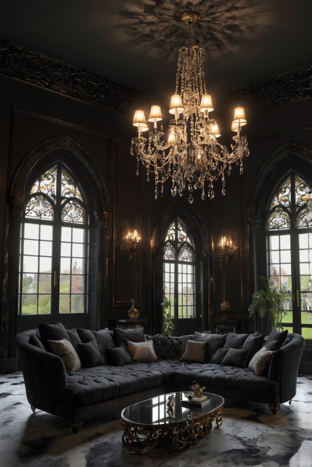 Gothic living room decor, Gothic furniture, Dark living room ideas, Gothic interior design, Gothic home accessories