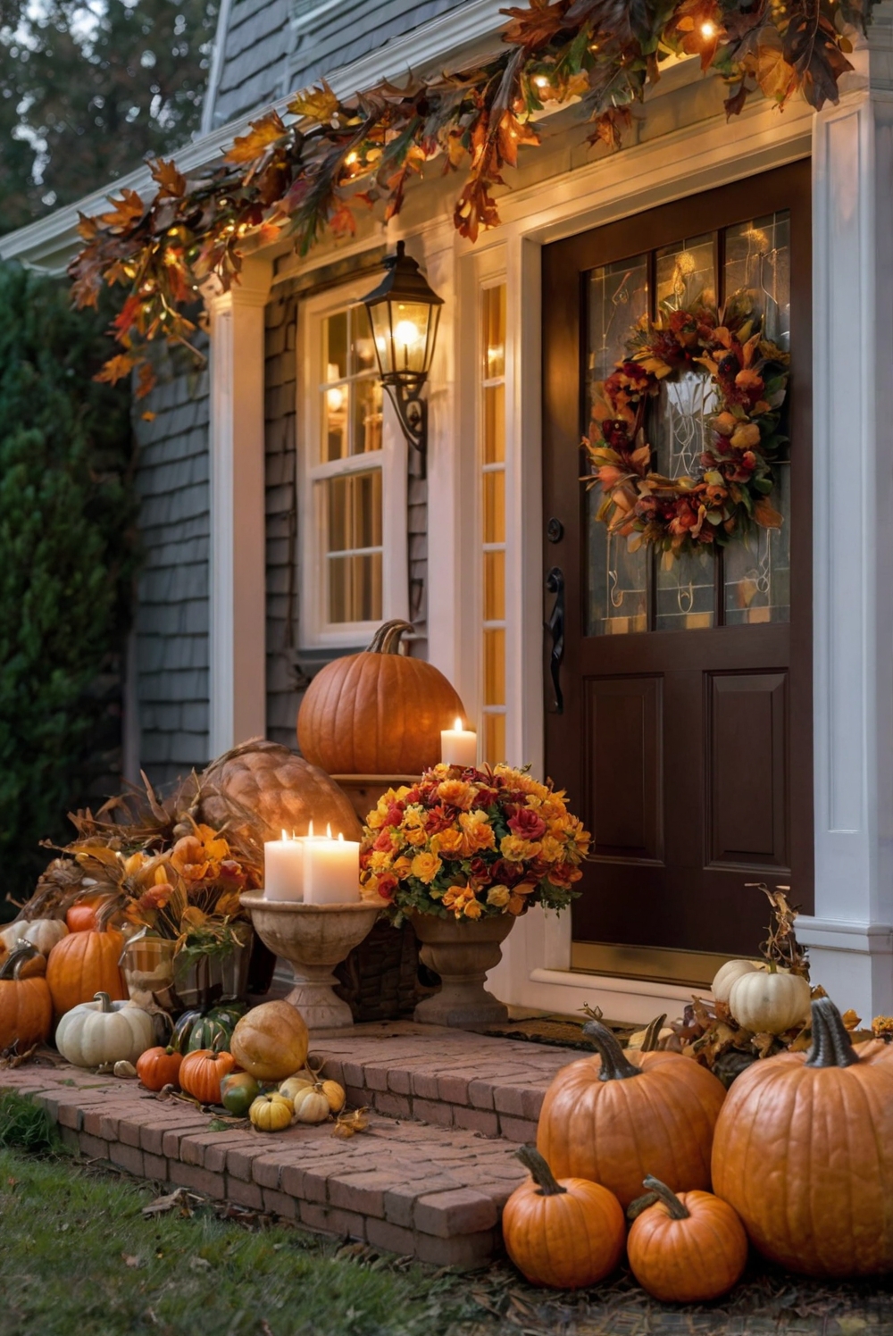 Thanksgiving outdoor decor, Outdoor Thanksgiving decorations, Thanksgiving porch decor, Thanksgiving yard decorations, Thanksgiving outdoor lights