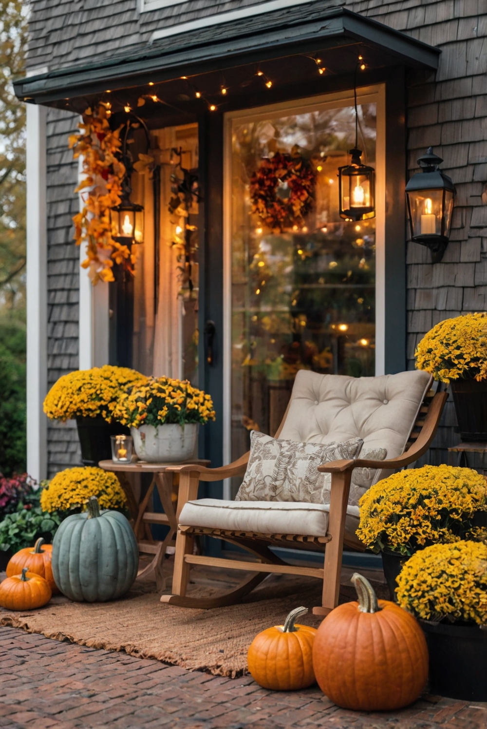 fall porch decor, cozy fall decorations, outdoor fall decorating ideas, autumn porch decor, fall front porch ideas