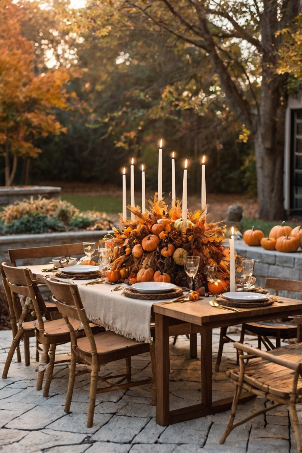 Thanksgiving decor, Fall outdoor decorations, Autumn outdoor decorating, Outdoor Thanksgiving ideas, Thanksgiving garden decor