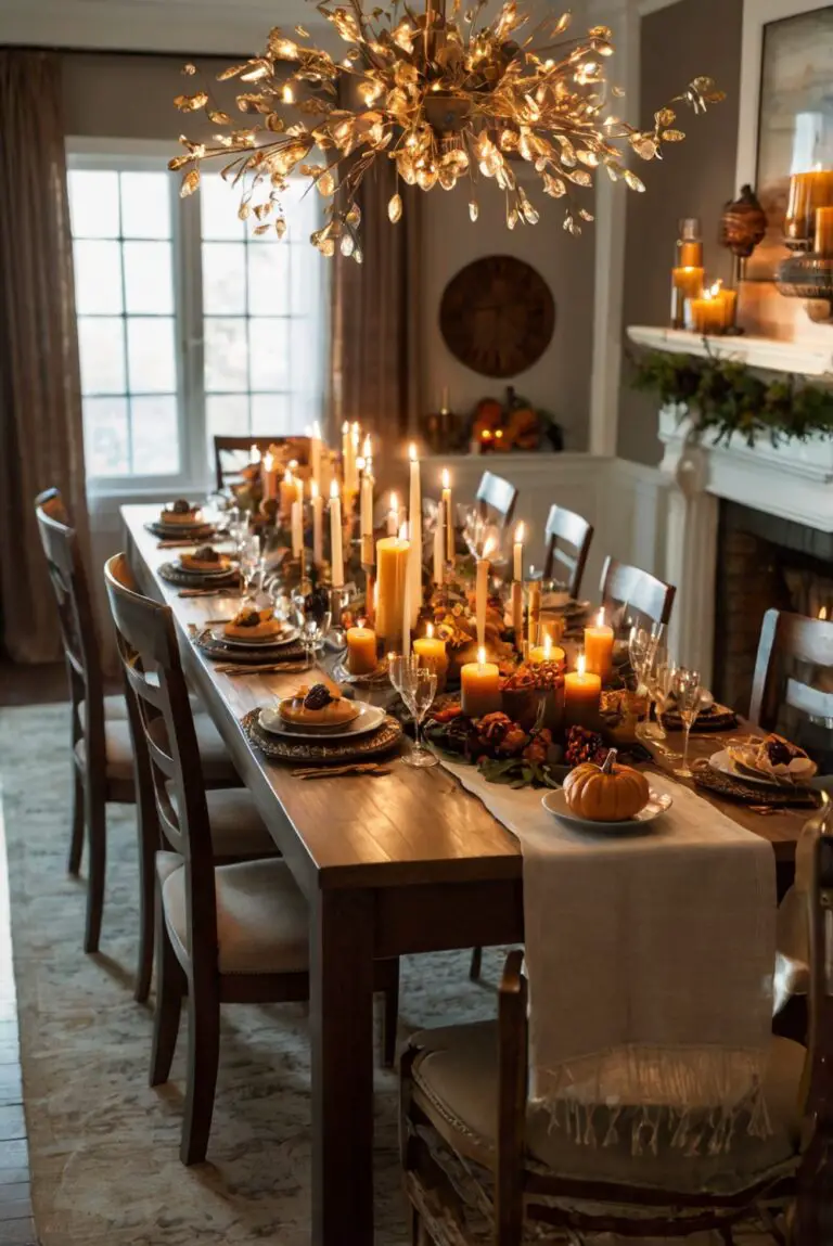 Thanksgiving room decor, stylish Thanksgiving decorations, elegant Thanksgiving home decor, chic Thanksgiving decorating ideas, modern Thanksgiving room design