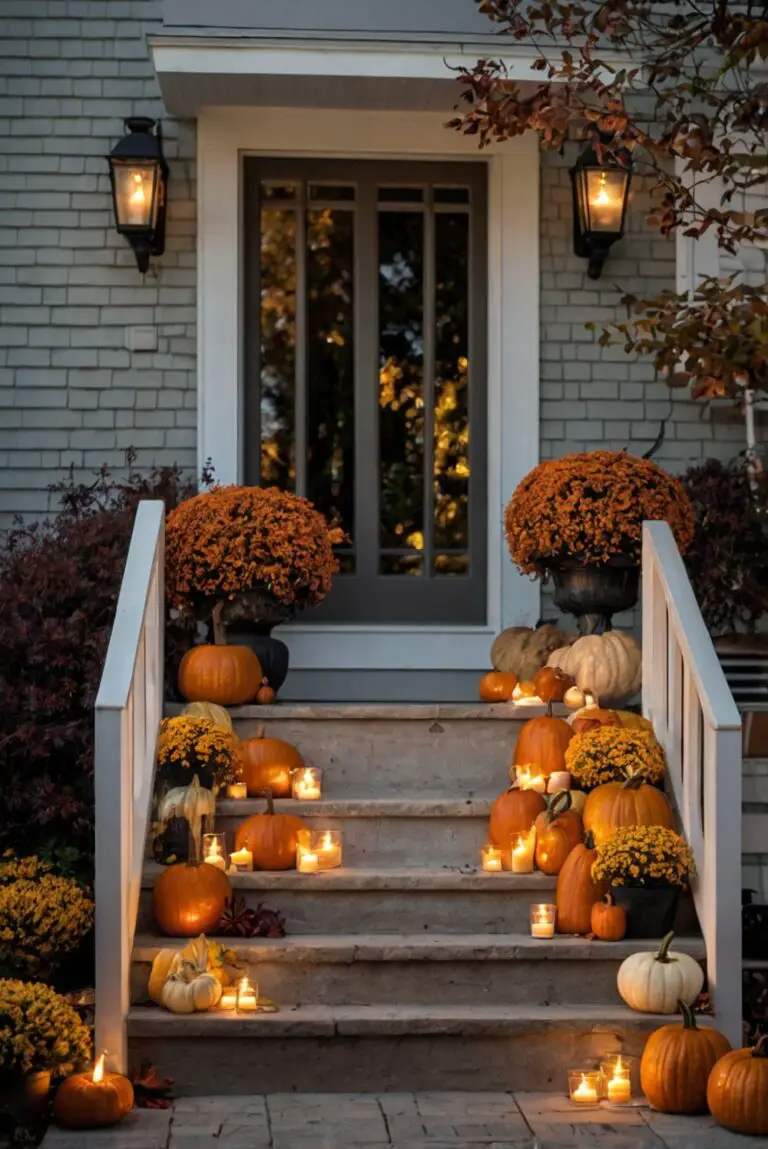 fall porch decor ideas, outdoor fall decorating ideas, front porch fall decorations, autumn porch decorating, seasonal porch decor