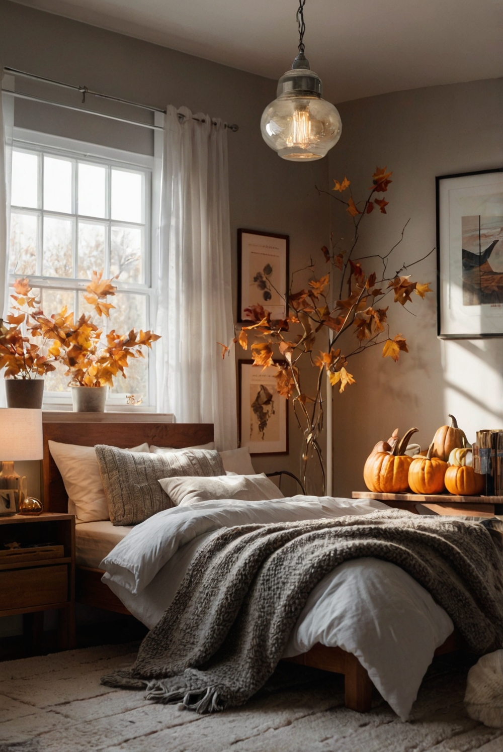 Fall decor, Cozy home, Interior design, Seasonal decorations, Autumn ambiance