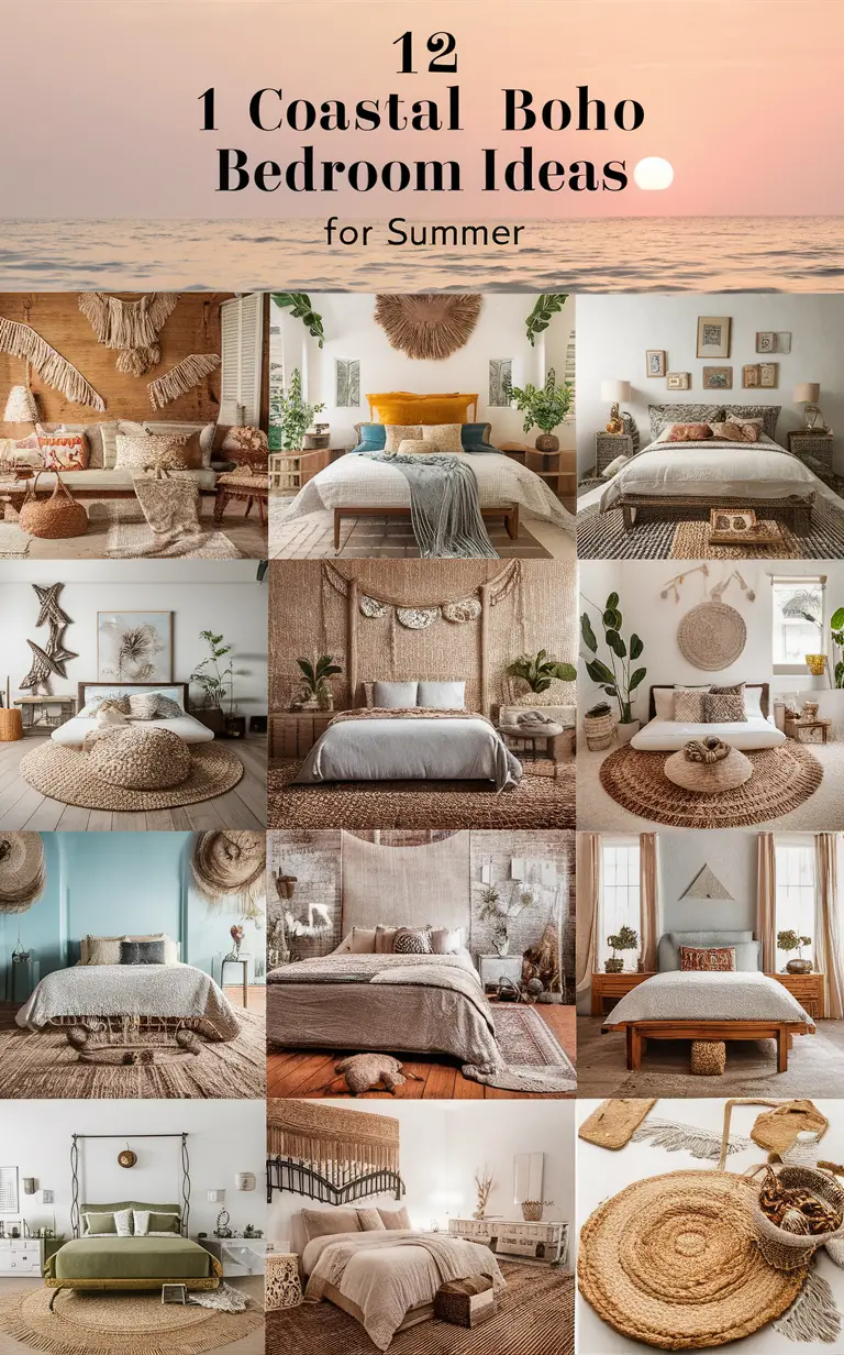 Coastal Boho Bedroom Decor, Coastal Boho Bedroom Furniture, Coastal Boho Bedroom Inspiration, Coastal Boho Bedroom Makeover, Coastal Boho Bedroom Design