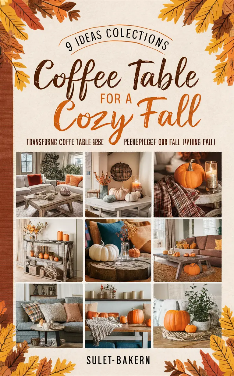 Stylish Coffee Table Decor, Autumn Centerpiece Ideas, Elegant Living Room Accents, Modern Fall Home Decor, Chic Tabletop Arrangements