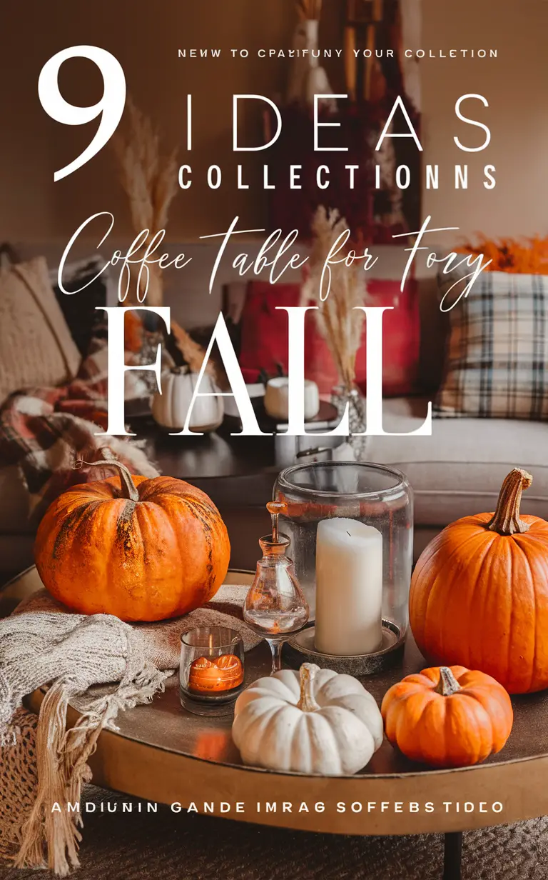 Autumn home decor, Cozy living room ideas, Seasonal table accessories, Fall coffee table decorations, Elegant table styling