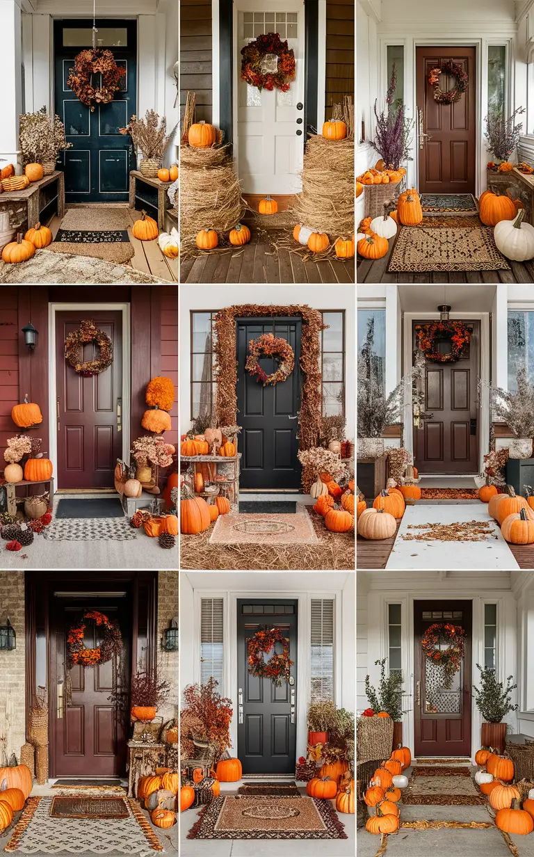 front porch decor, autumn decorations, outdoor fall decor, seasonal porch, porch makeover