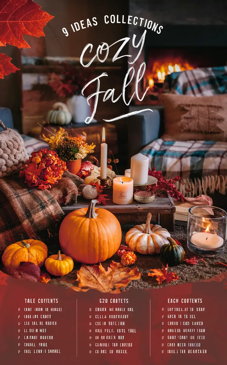 coffee table decor ideas, fall home decor, cozy living room, autumn decorating, stylish table settings