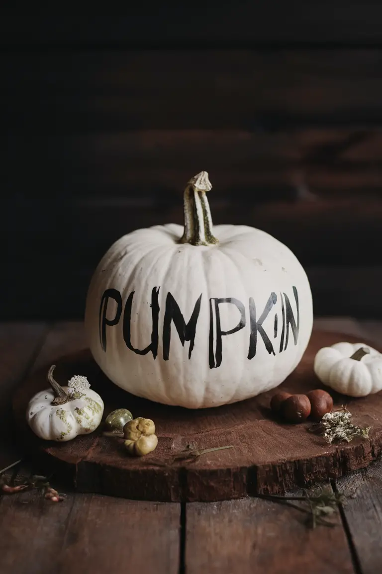 White pumpkin painting, Painted white pumpkins, Fall pumpkin decor, DIY pumpkin painting, Pumpkin decorating ideas