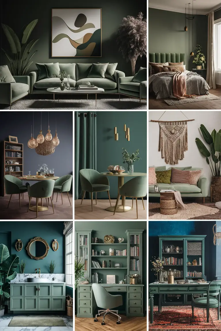 sage green decor, sage green accents, sage green room, sage green furniture, sage green paint