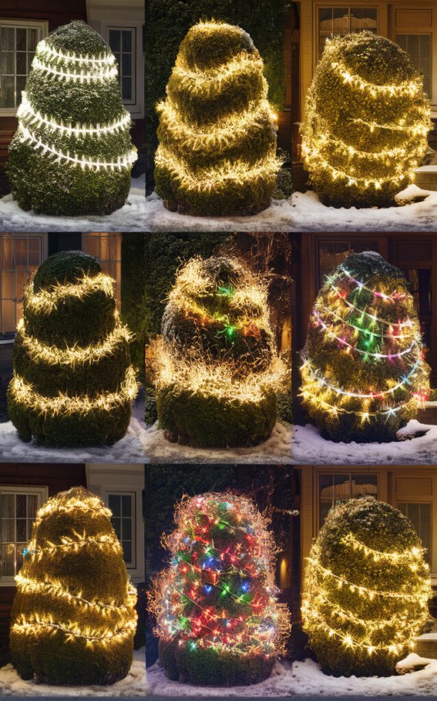 Best Christmas Lighting Ideas for Bushes and Shrubs - upgradesign.blog
