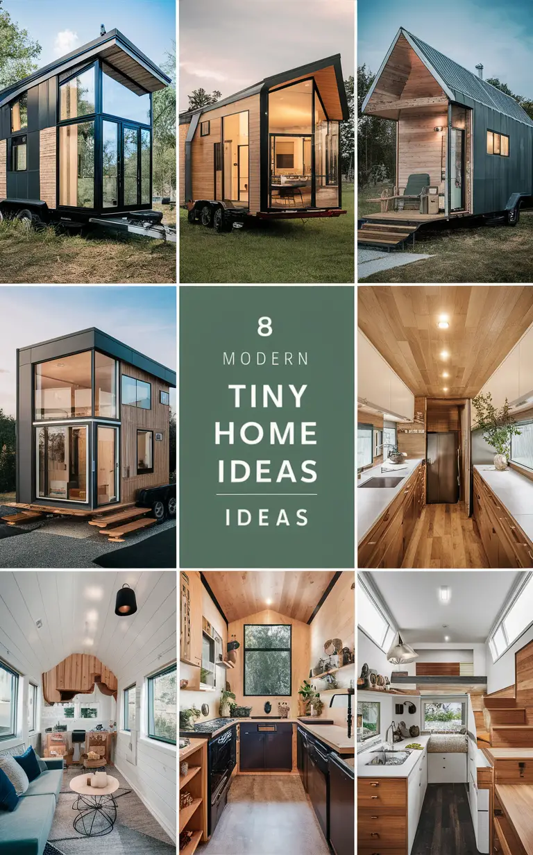 tiny home interior design, small space living, minimalist decor, compact furniture, efficient storage