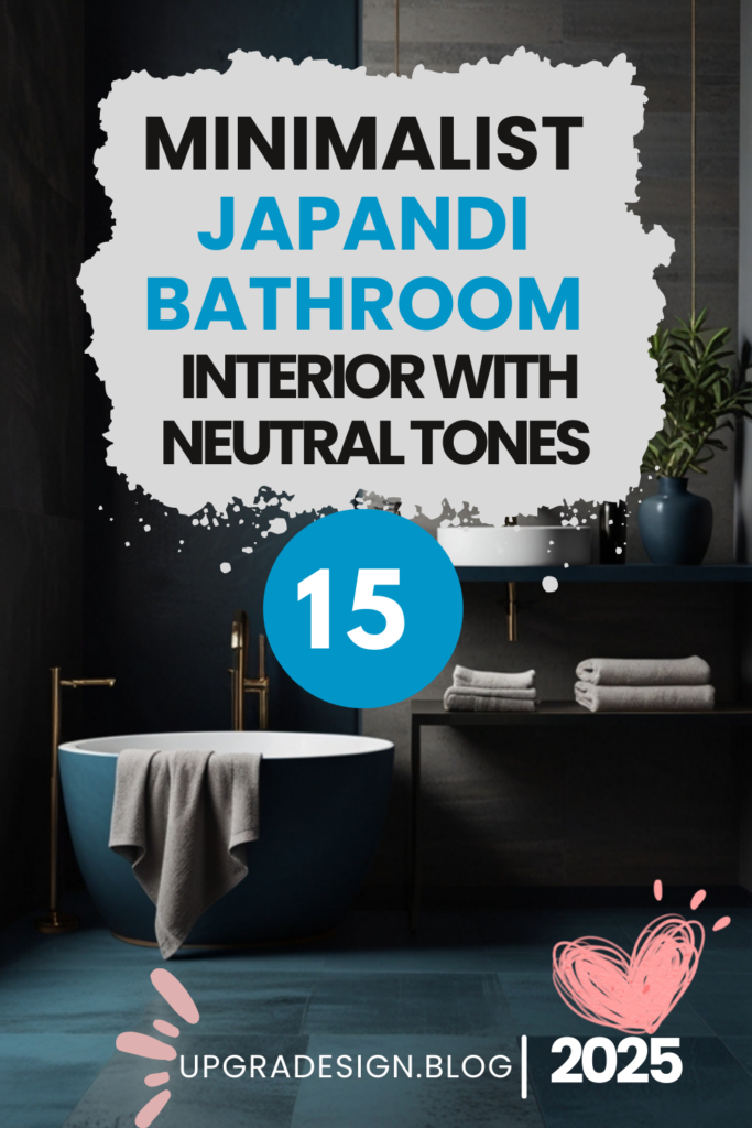 Minimalist Japandi ,Bathroom Interior , Neutral Tones