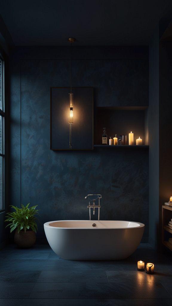 Soft Lighting, Ambiance in ,Japandi ,Bathroom Interior