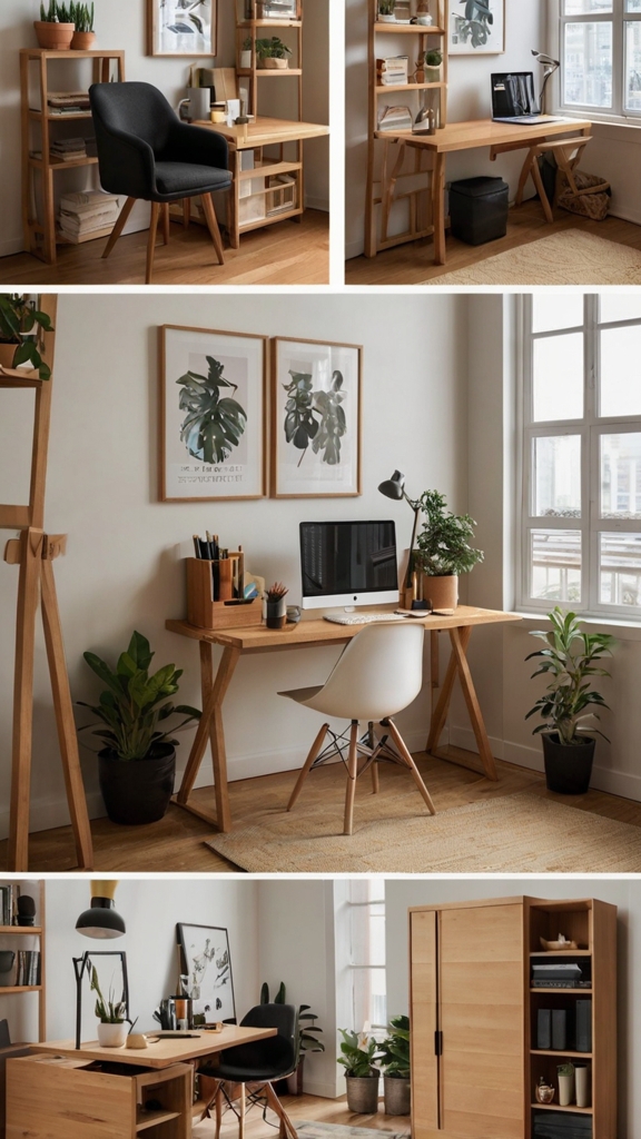 Maximizing Small Spaces with Japandi Style,Japandi home office decor, Japandi design trends, Japandi style office, Japandi interior design, Japandi workspace ideas