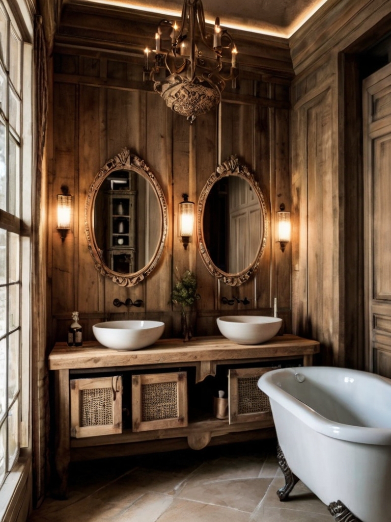 Rustic Elegance in French Country Bathroom