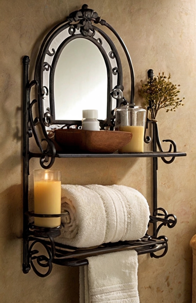 Wrought Iron Décor in French Country Bathrooms