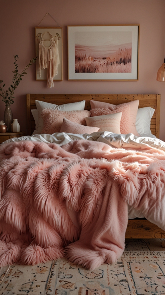 
new pink boho bed design, modern bed design, modern bedroom designs, modern wood bed frame,modern bedroom, 