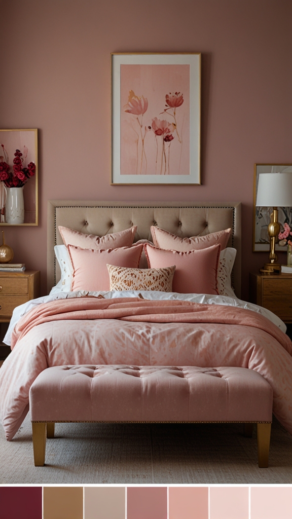 
new pink boho bed design, modern bed design, modern bedroom designs, modern wood bed frame,modern bedroom, 