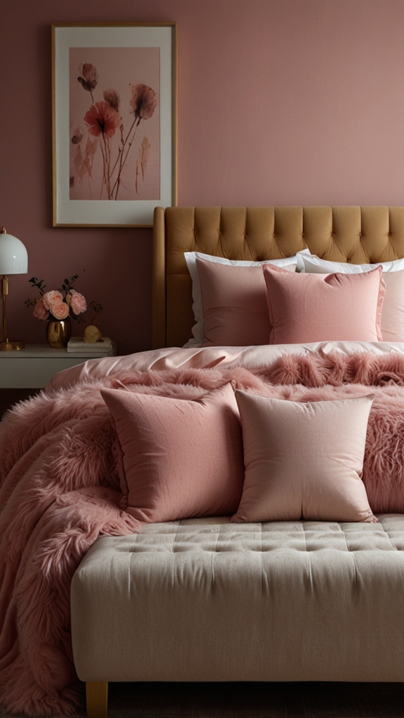 
new pink boho bed design, modern bed design, modern bedroom designs, modern wood bed frame,modern bedroom, 