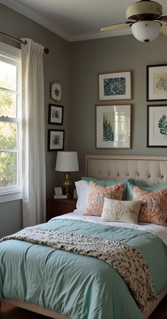 bedroom office design, dual purpose room, multi-functional space, work from home setup, bedroom office conversion