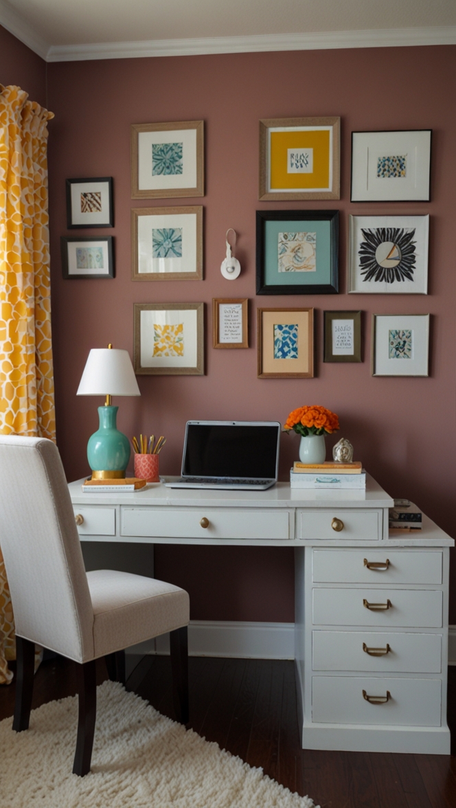 home office decor, interior design ideas, modern office furniture, creative workspace design, functional home office