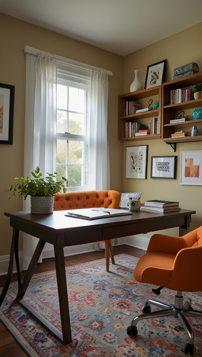 home office design, small space solution, tiny office decor, innovative workspace ideas, efficient home office