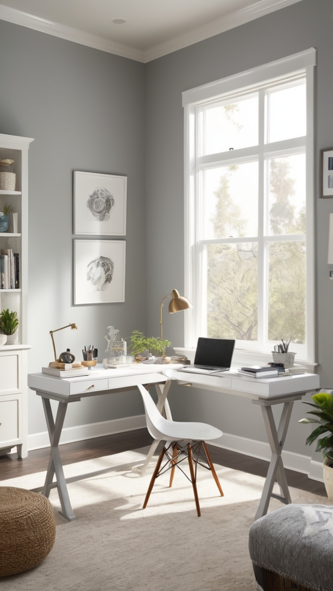 home office decor, interior design, home renovation, room makeover, minimalist design