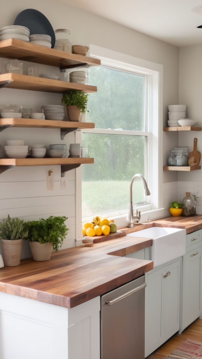 stylish butcher blocks, rustic kitchen decor, kitchen renovation, farmhouse design, cooking space ideas
