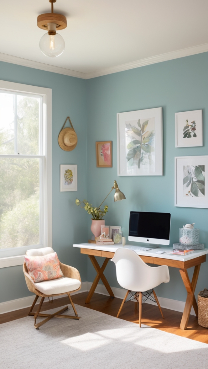 Home office decor, Interior design ideas, Home office makeover, Room transformation, Office renovation